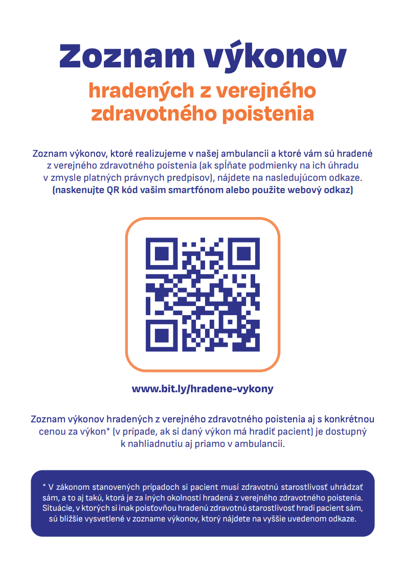 Zoznam výkonov hradených z verejného zdravotného poistenia